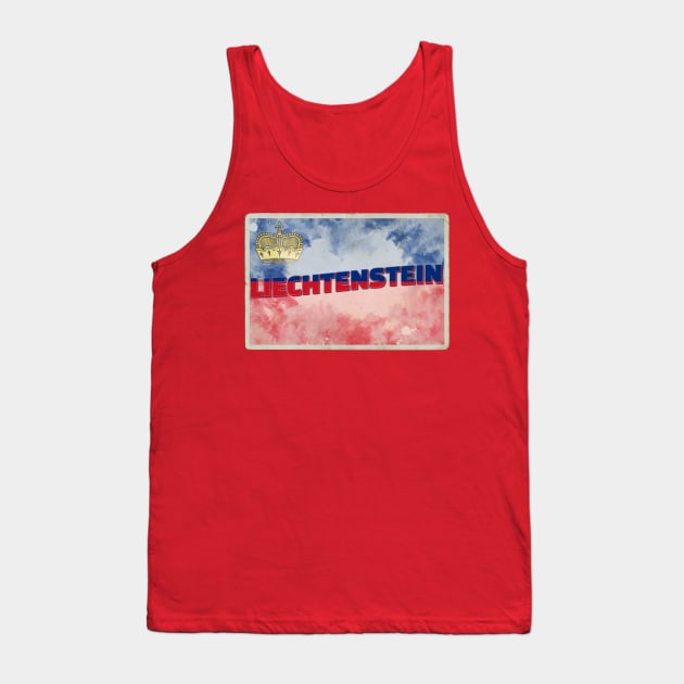 Liechtenstein Vintage style retro souvenir Tank Top by DesignerPropo